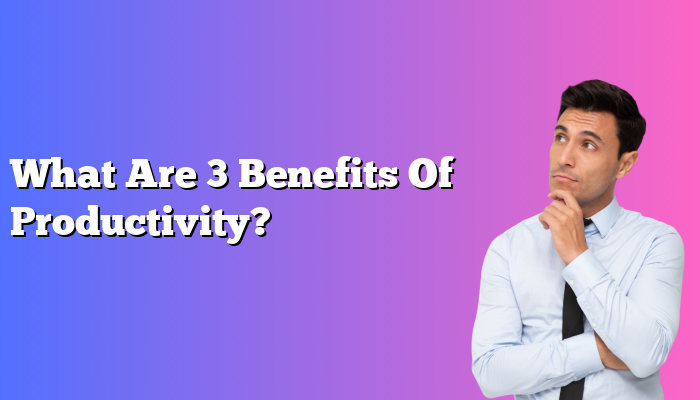 What Are 3 Benefits Of Productivity?